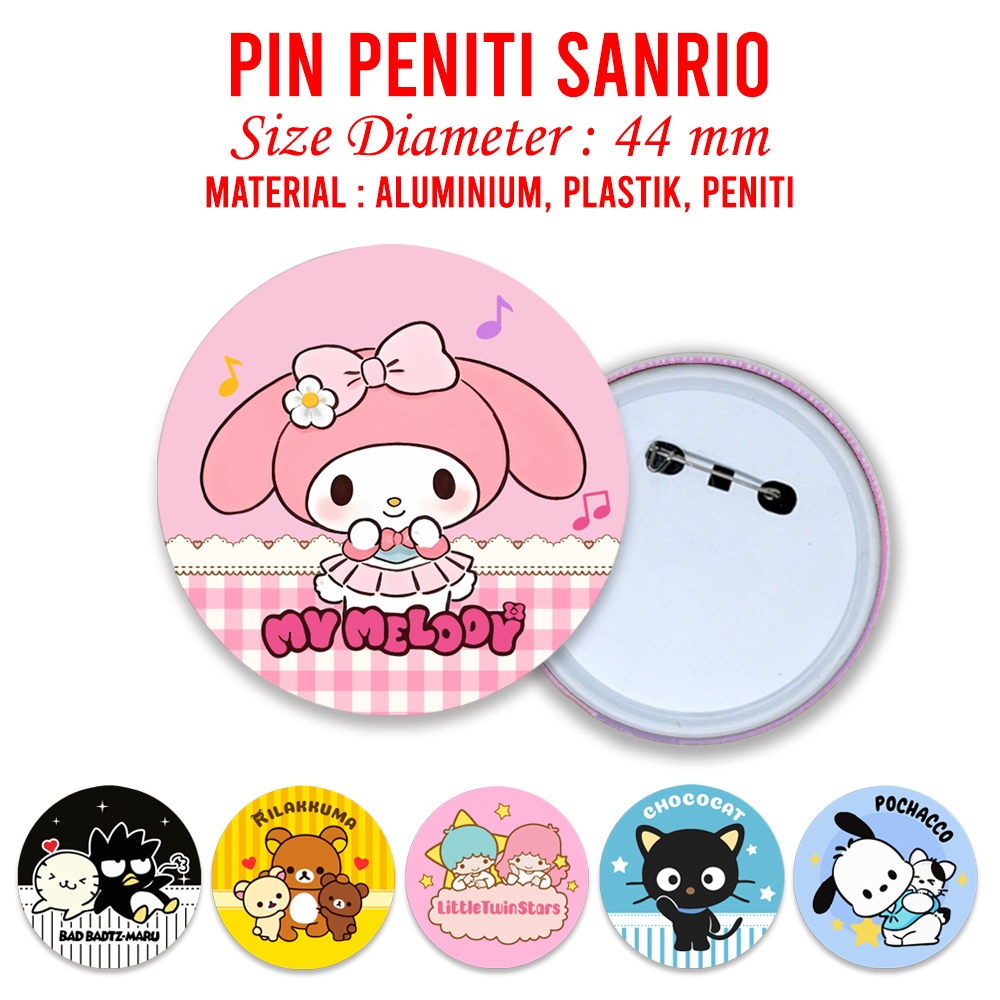 Pin Peniti Karakter Sanrio Souvenir Kado Pin Sanrio Karakter Ulang Tahun Hadiah Gift