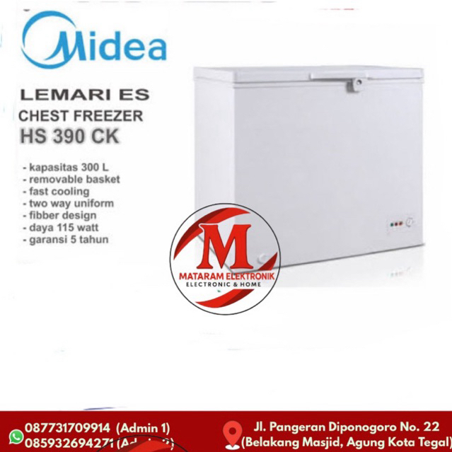 Midea Chest Freezer 295L HS-390CK / HS390CK Freezer Box