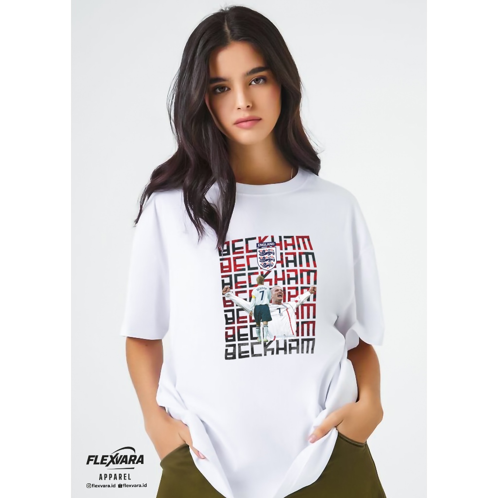 FLEXVARA Kaos david beckham england katun lengan pendek