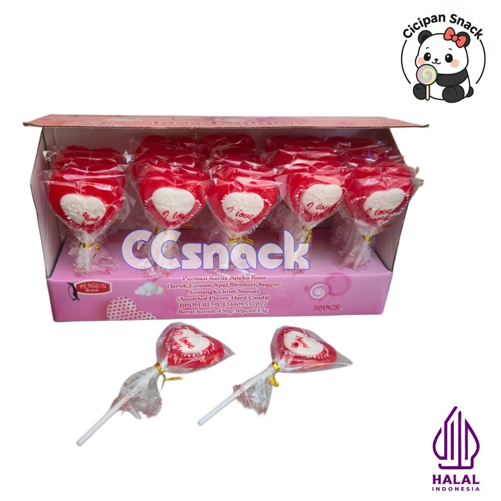 

PENGUIN LOVE LOLIPOP BOX ISI 30