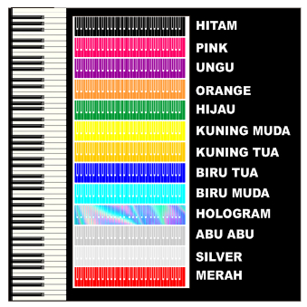 stiker tuts piano keyboard orgen polos yamaha korg roland technics dll.