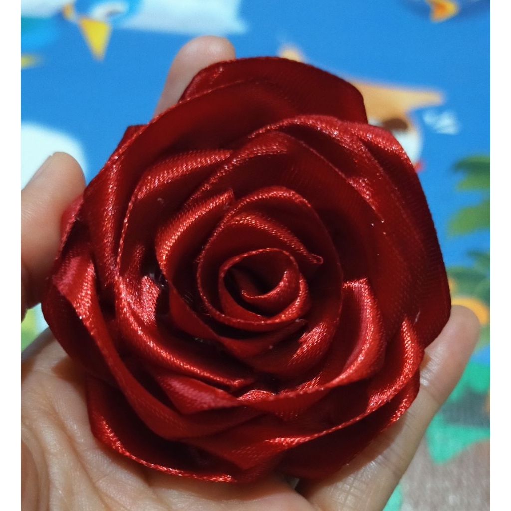 

Bunga mawar pita satin untuk buket bunga atau bahan dekorasi tanpa tangkai