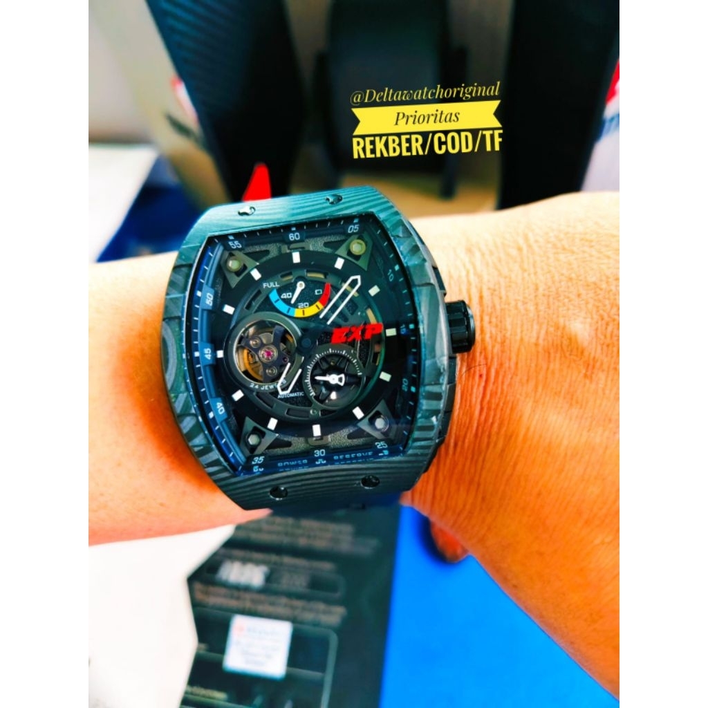 Expedition EXP E-6782-M Carbon Titanium Sports RM Black Automatic Limited Edition Fullset Original