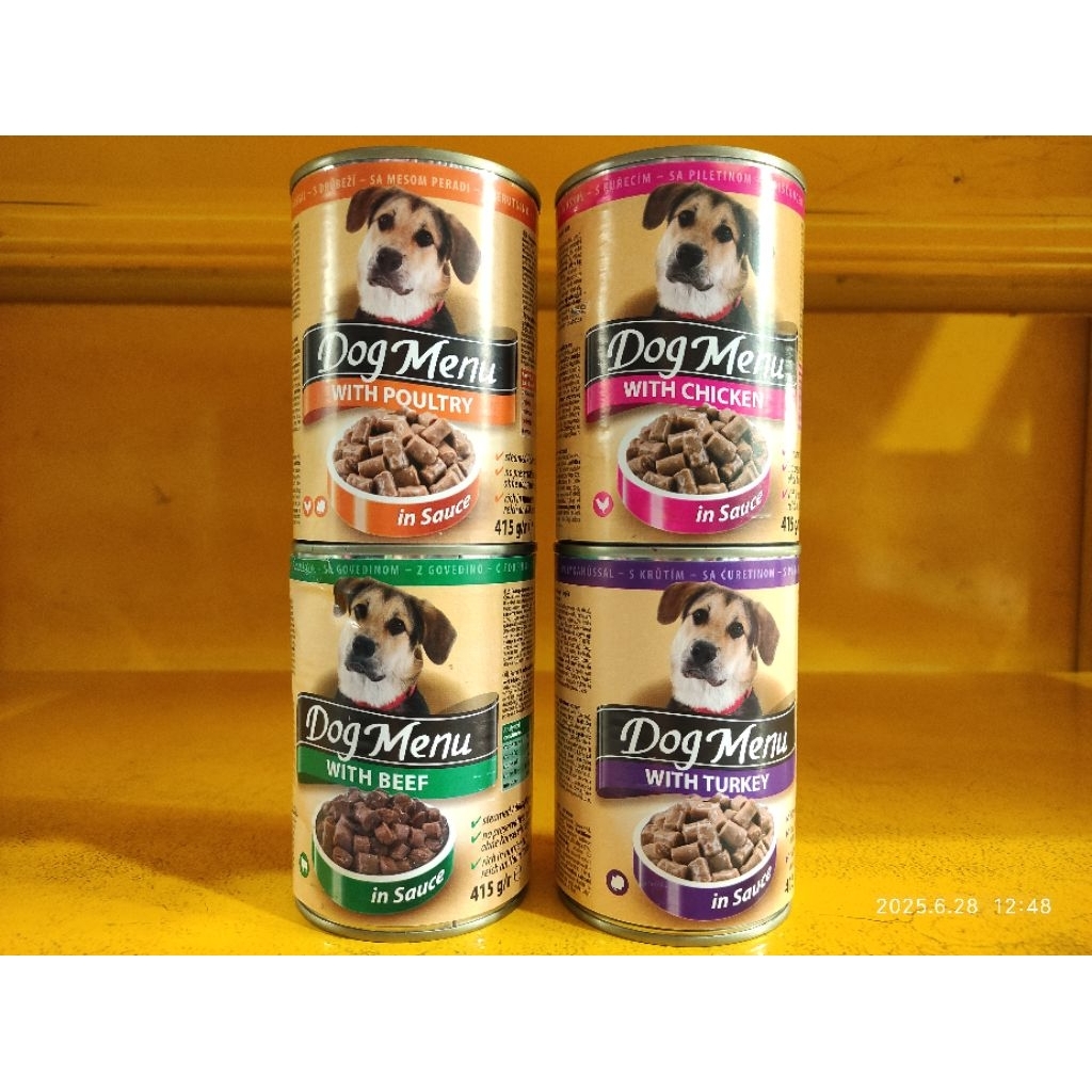 DOG MENU WET FOOD KALENG  415G