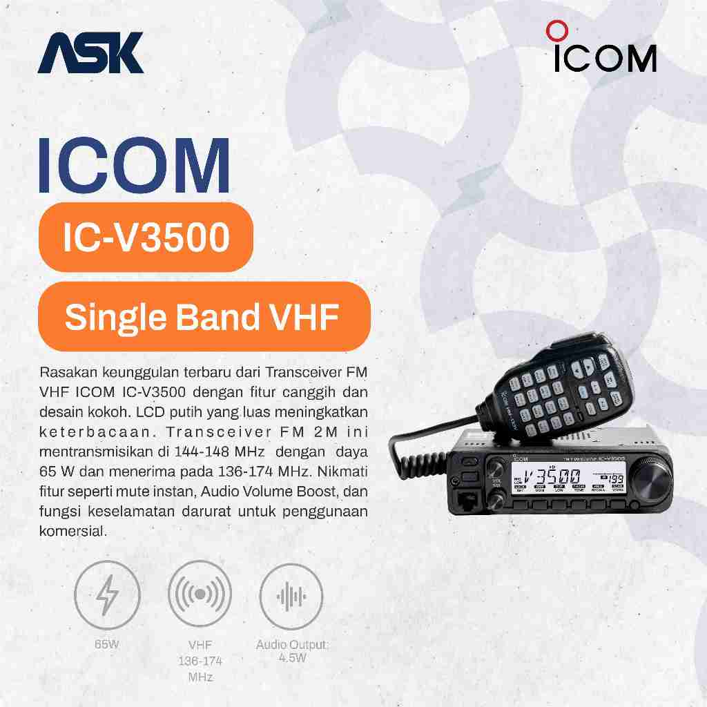 Radio Mobile IC-V3500 ICOM / IC V3500