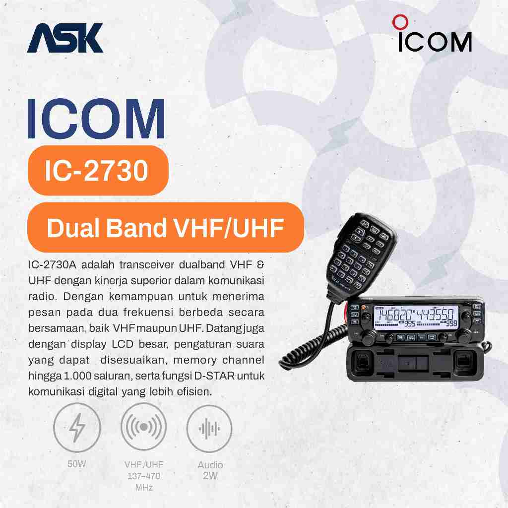 Radio Mobile IC2730A ICOM / IC 2730A