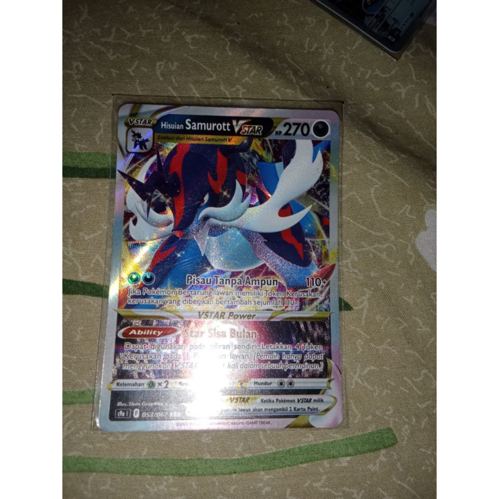 Kartu pokemon Samurott VStar Ori Bahasa Indonesia