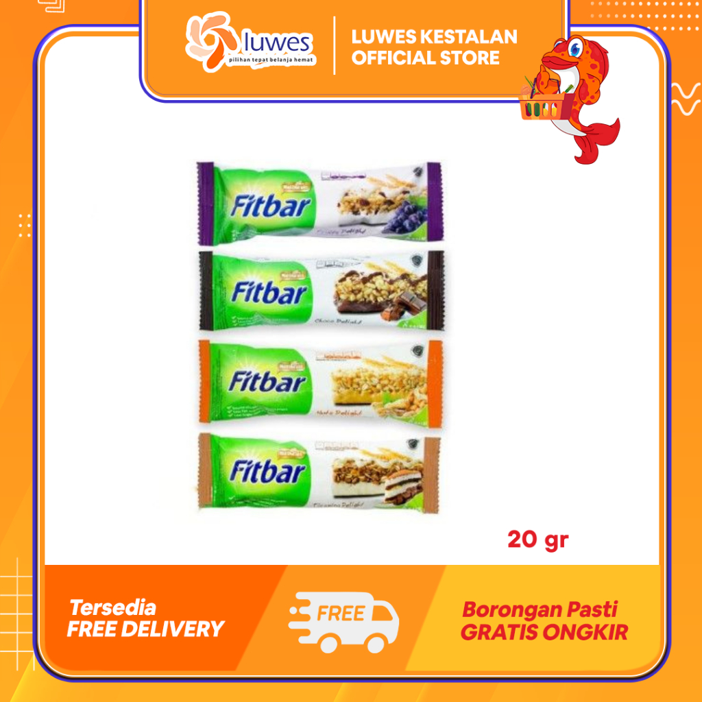 

Fitbar Snack 20gr All variant Snack sehat yang terbuat dari oat & Bebas dari kolesterol bebas dari lemak trans