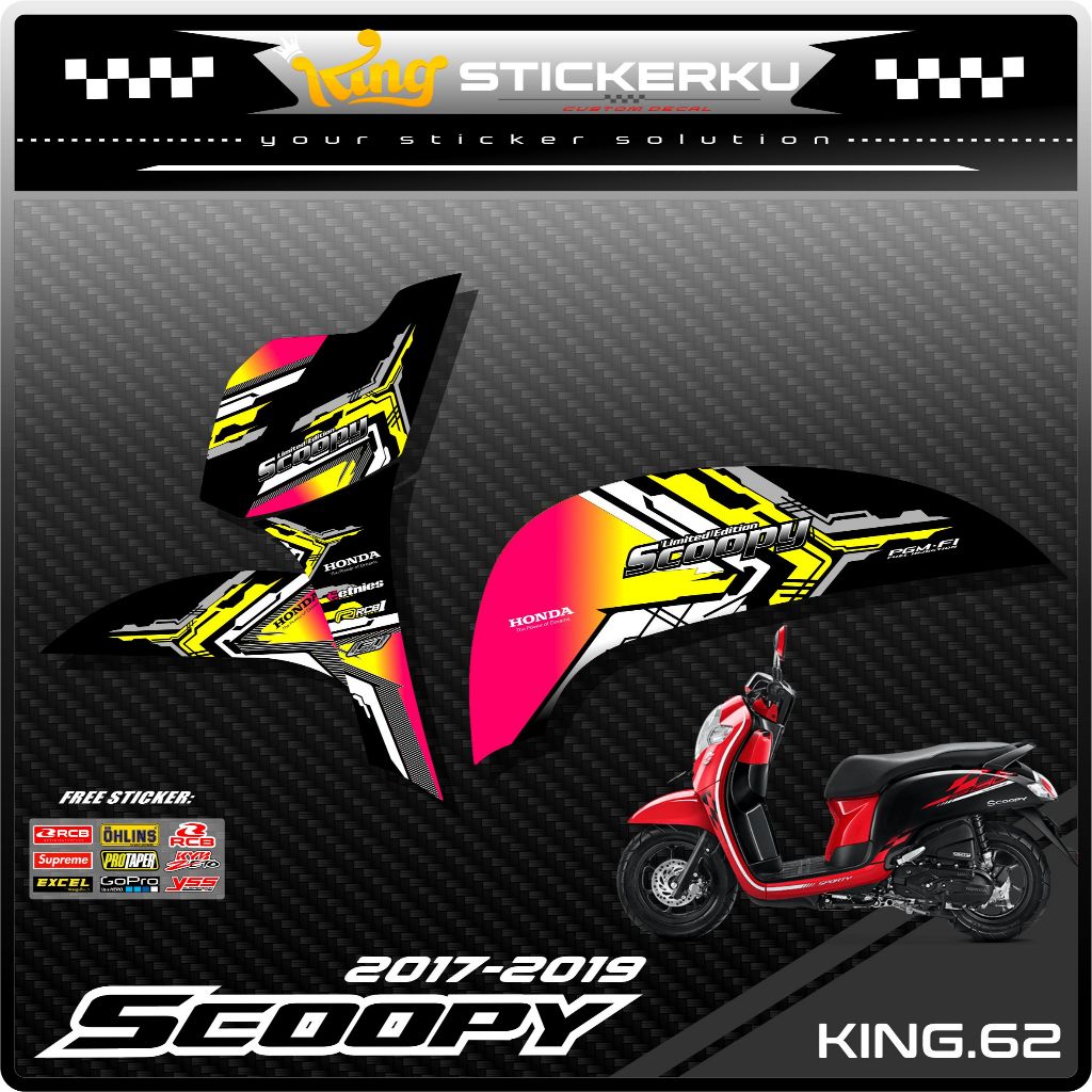 (COD) Stiker Scoopy New 2017/2020 Decal Striping Standar Scoopy New Premium Racing. KS.062