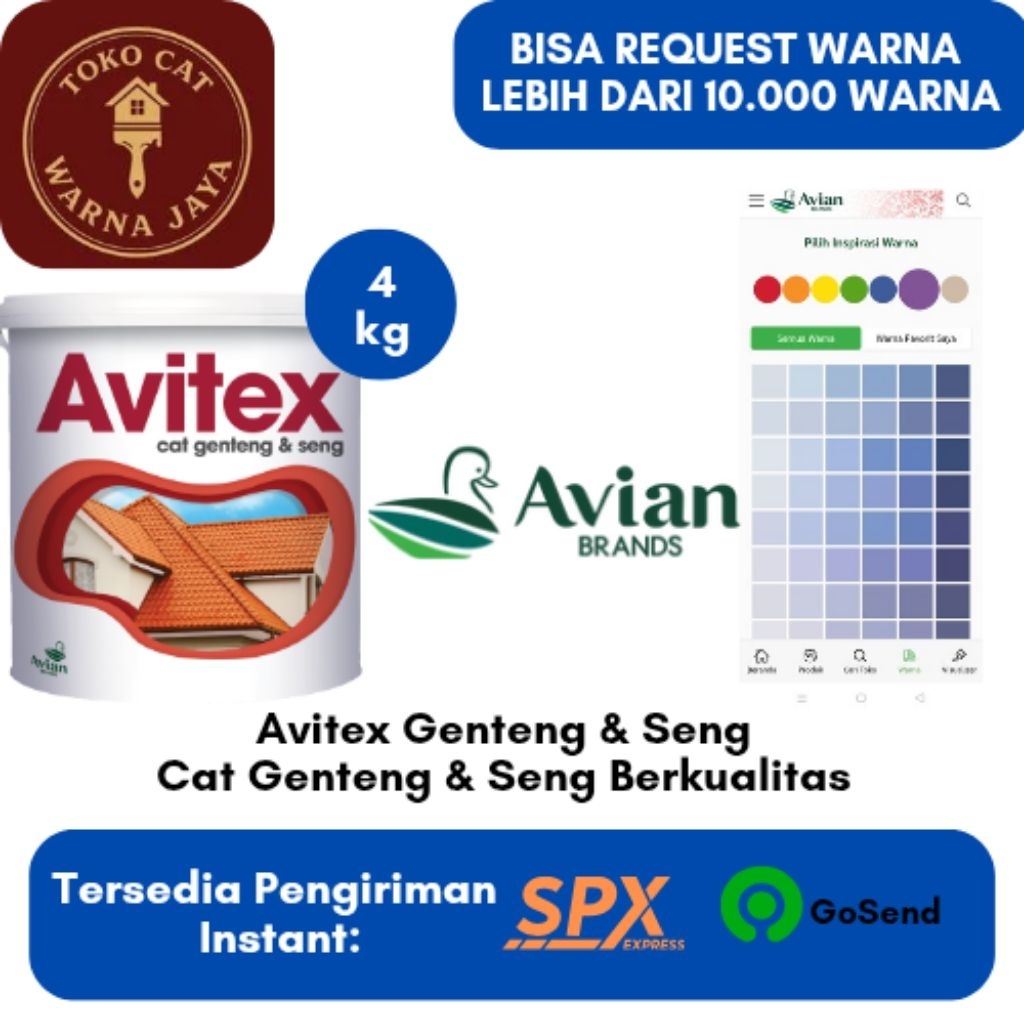 Avitex Roof Cat Genteng & Seng 4 Kg