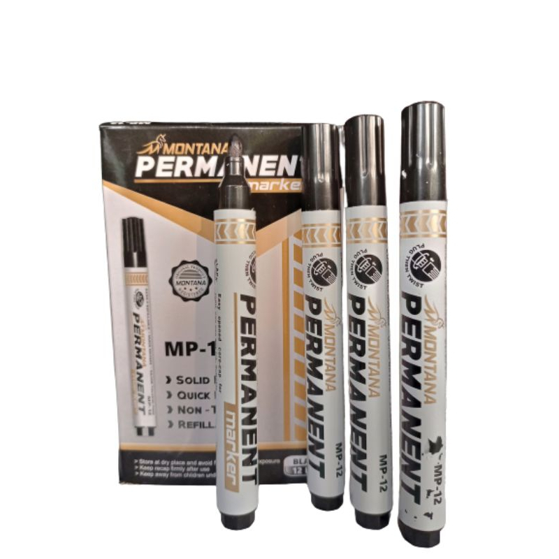 

1 Pcs Monata Permanent Marker Warna Hitam MP 12