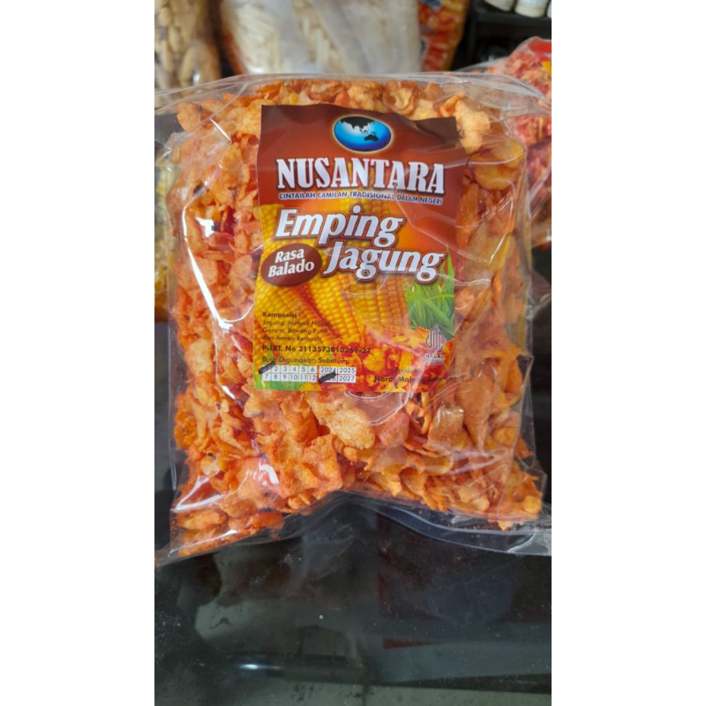

Emping Jagung Nusantara Rasa Balado Berat 300gram