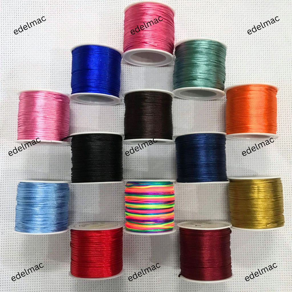 1.5mm Tali Giok Benang Simpul Cina Tali Satin Kerajinan Handcraft Perhiasan Gelang Kalung Decor