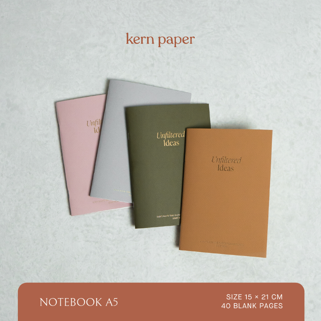 

Kern Paper Kern Paper Notebook A5 - Unfiltered Ideas | Buku Tulis Quotes Premium