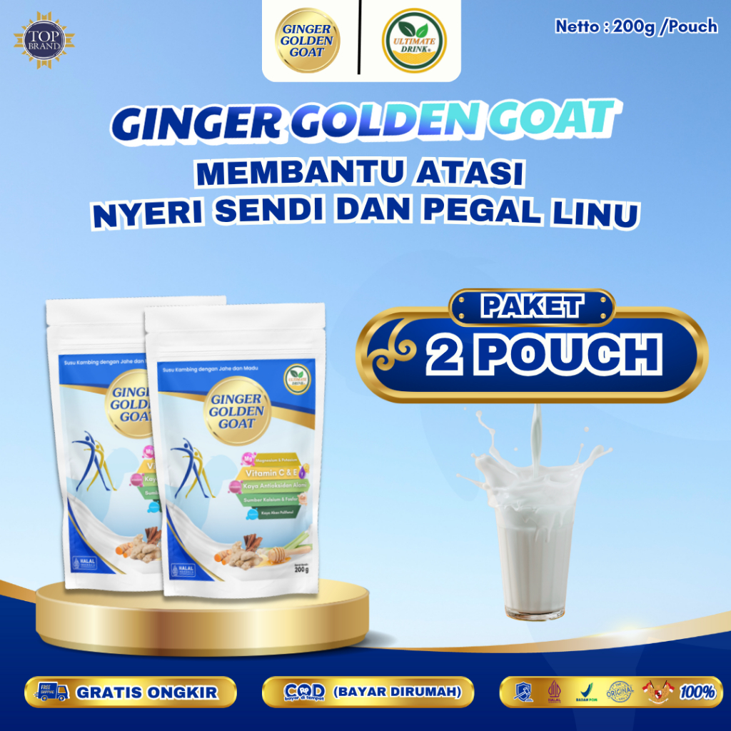 

Ultimate Drink - Ginger Golden Goat Susu Kambing Nyeri Sendi Paket 2 Pouch