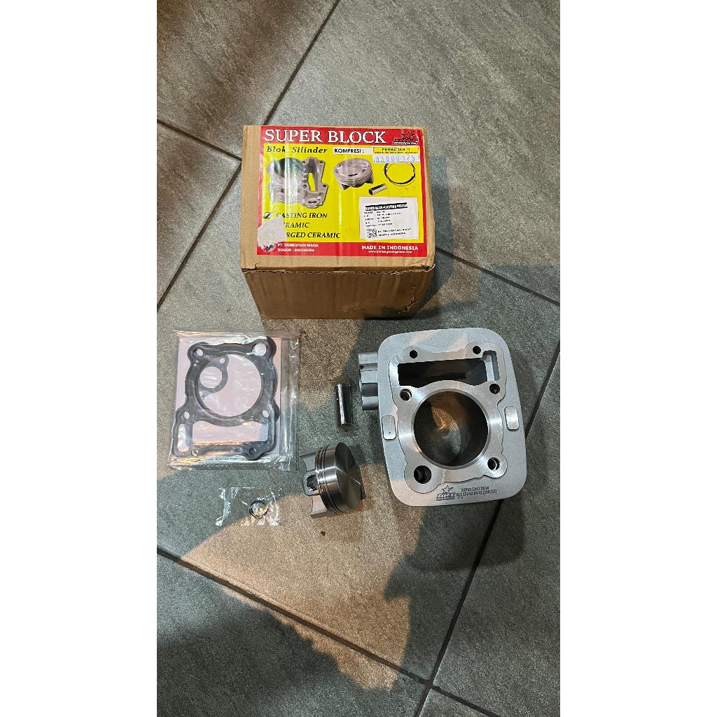 BLOK SEHER KLX150 KLX 150 63MM BRT SUPER BLOK+PISTON CASTING BLOK SEHER BORE UP KLX 150 BRT ORIGINAL