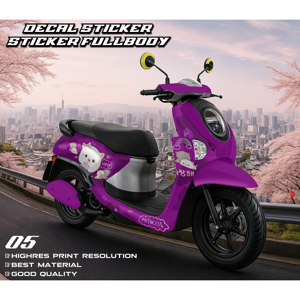 05 Decal Scoopy Full Body 2025 Stiker Scoopy Lagi Viral 2025 Decal Scoopy Full Body 2025 Striping Sc