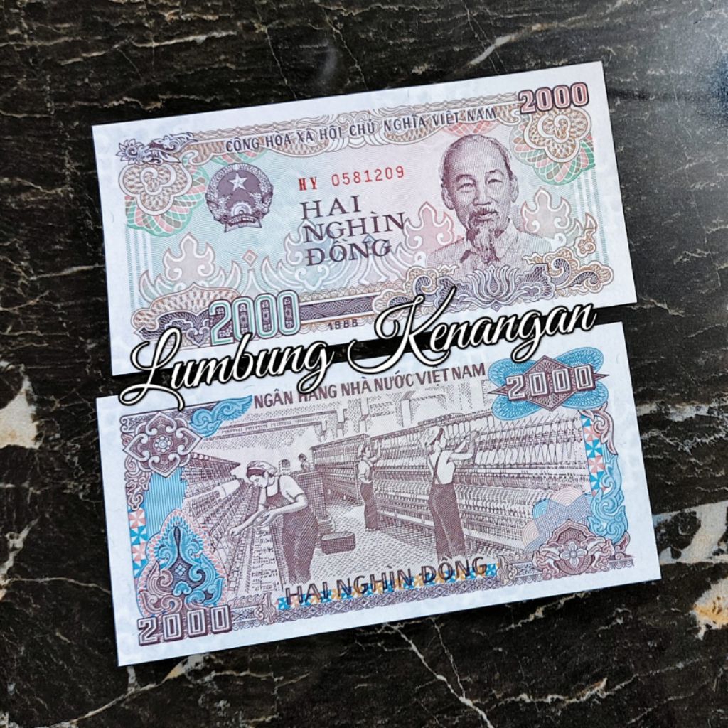 uang asing Vietnam 2000 Dong