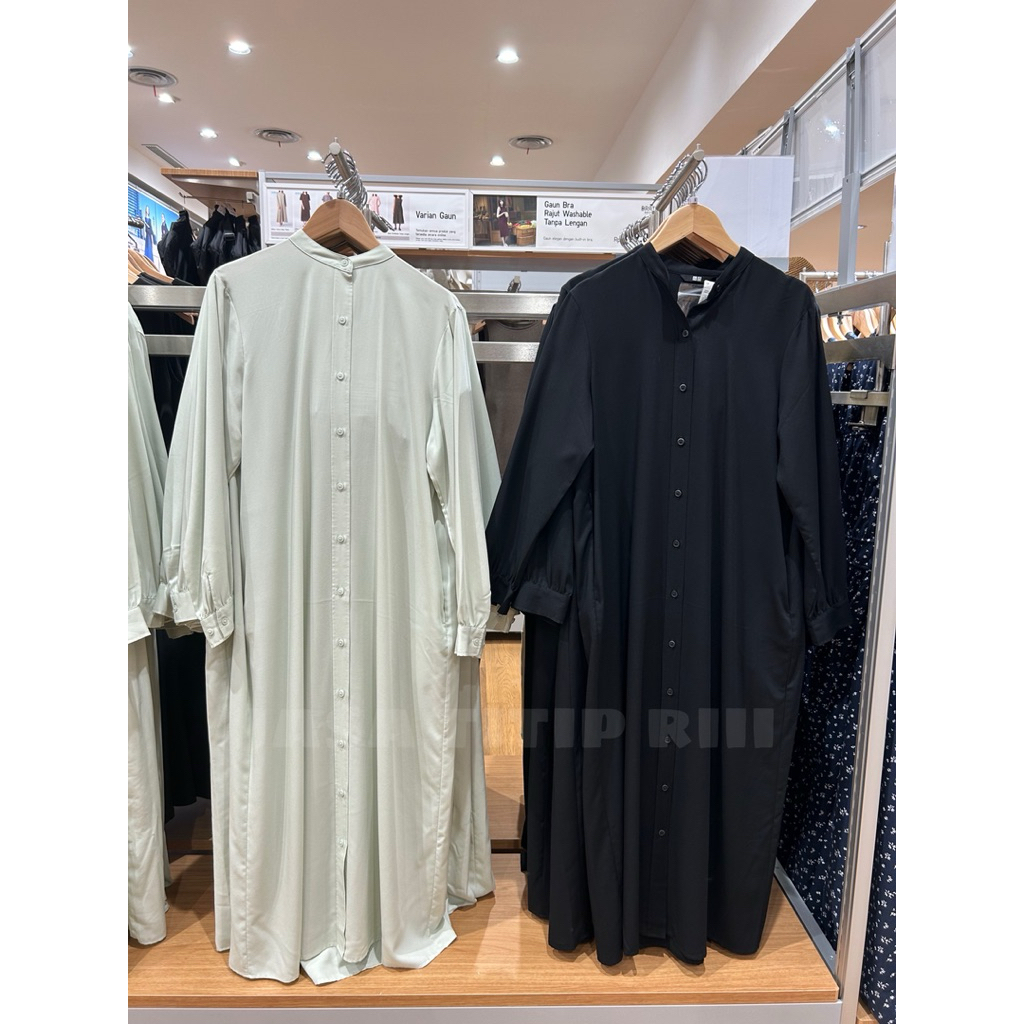 Gaun Kemeja Rayon WOMEN UNIQLO