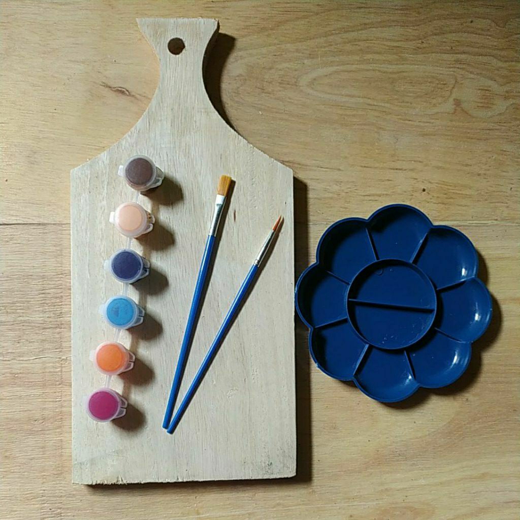 

PAKET MELUKIS SET TALENAN KAYU+CAT ACRYLIC+PALET+2 KUAS