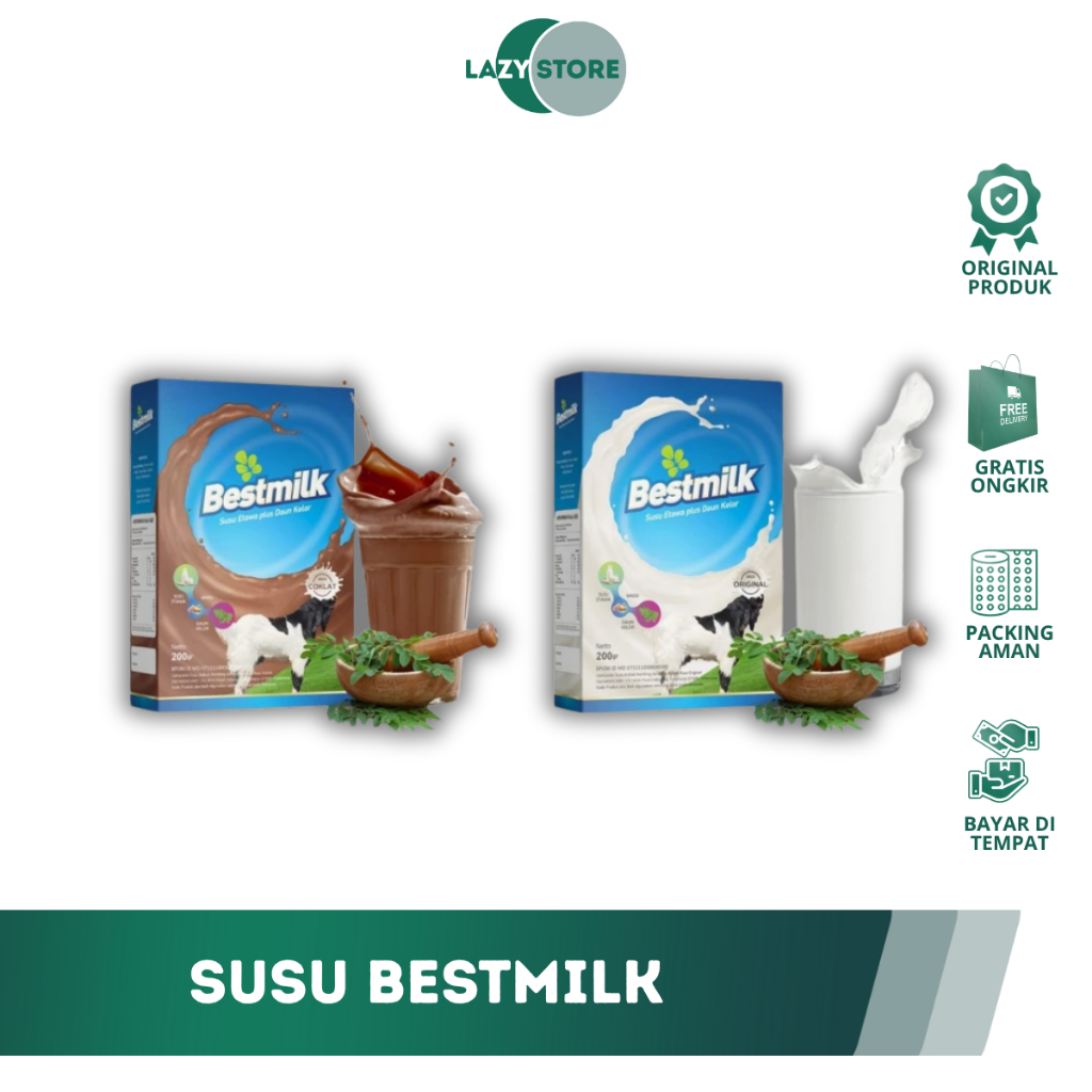 

[ BARU !!! ] BESTMILK SUSU KAMBING BUBUK LEZAT , bestmilk dengan campuran daun kelor herbal , susu BESTMILK bukan gomilk bukan gomilk susu vanila susu coklat bubuk