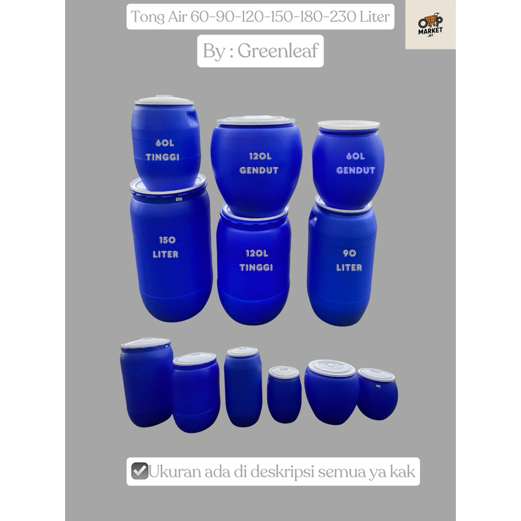 TONG AIR / TONG AIR + KRAN GREEN LEAF 60 90 120 150 180 230 LITER