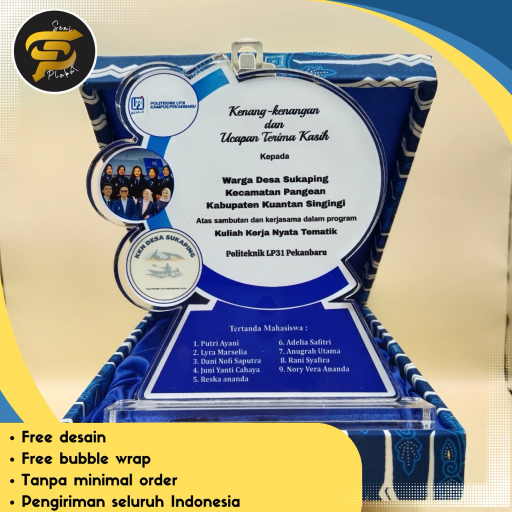 Plakat | Plakat PKL / KKN  | Plakat Kenang - Kenangan PKL | Plakat Partisipasi Program Magang