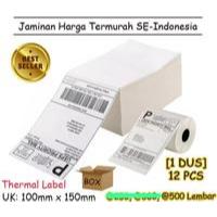 

LABEL THERMAL [100 x 150] KERTAS STIKER BARCODE 100x150 mm (500 Pcs) - BOX