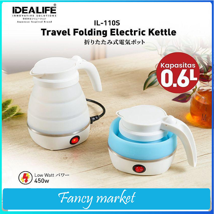 TEKO LISTRIK LIPAT IDEALIFE IL 110S Travel Folding Electric Kettle - Teko Listrik Lipat (0.6Liter)