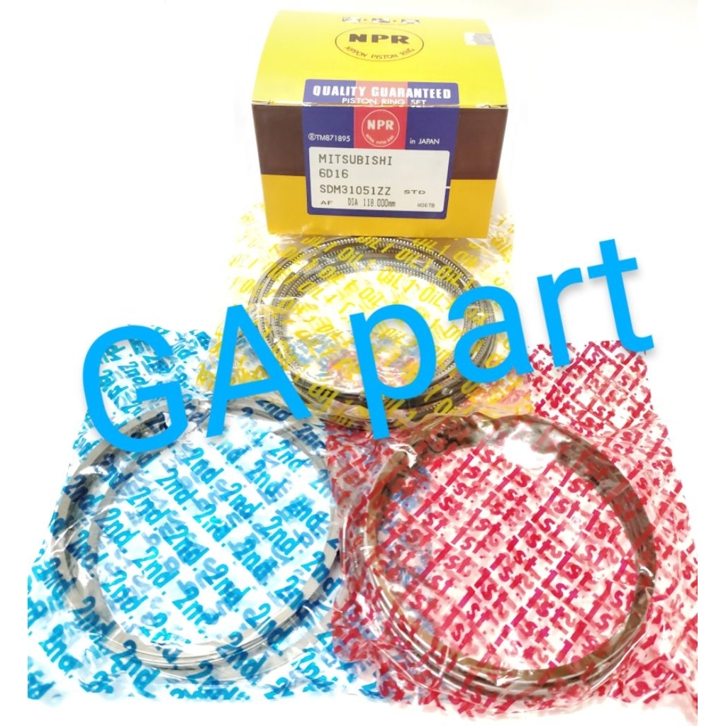 ring piston seher fuso fighter 6D16 190ps NPR harga 1set buat 6piston