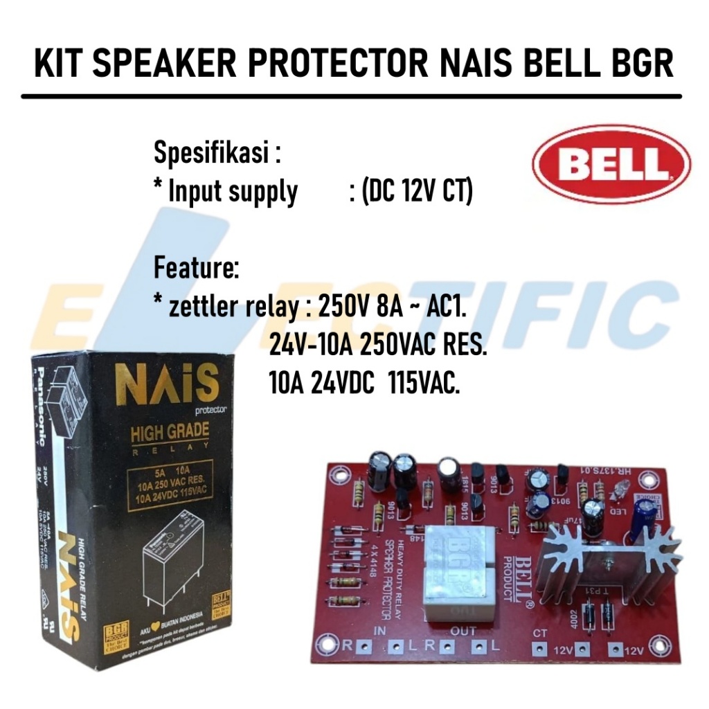 KIT PROTECT SPEAKER NAIS BELL BGR NAIS PROTECTOR NAIS SPEAKER BELL BGR