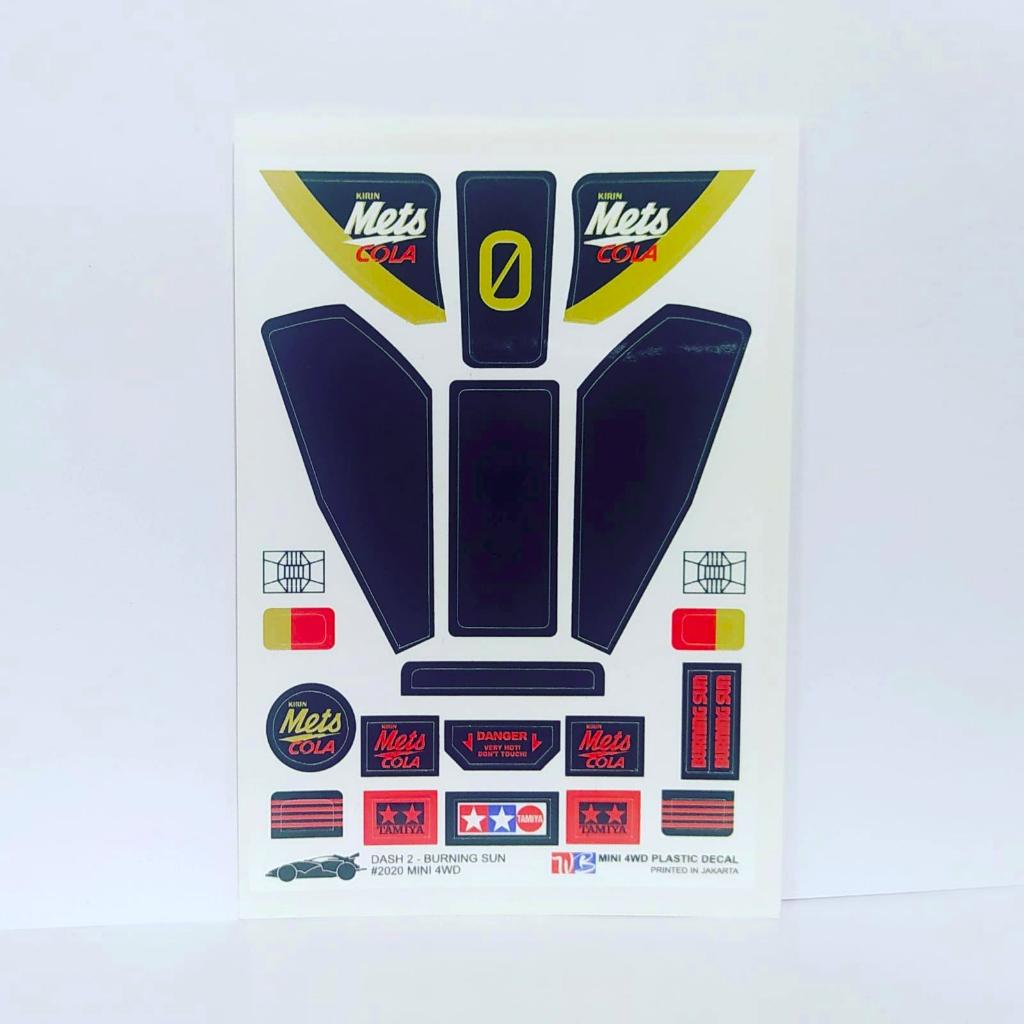 Stiker Burning Sun - Mets Cola - Body Merah - Vinnyl Laminating Glossy