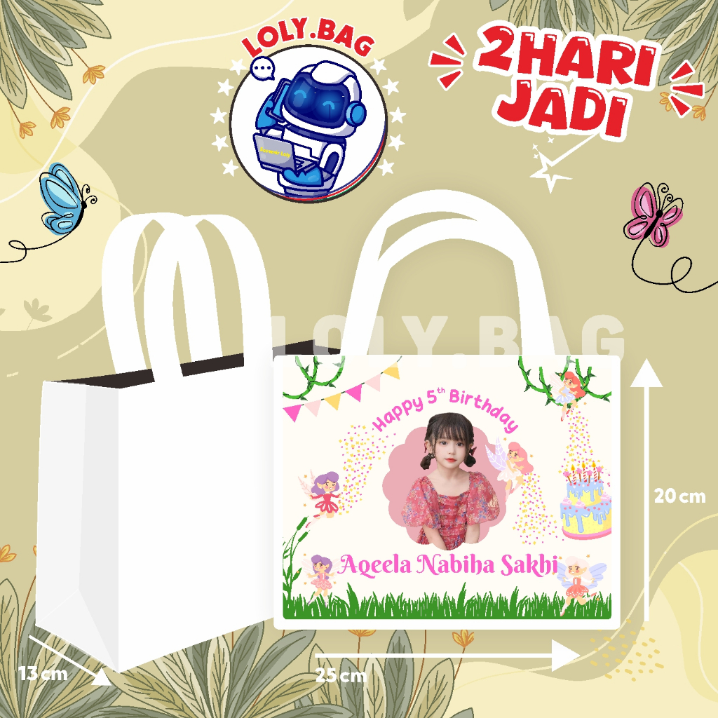 

Tas Ulang Tahun / Tas Terlaris / Tas Ultah / Goodie Bag Ultah / Tas Ulang Tahun Anak / Tema Fairy Tale