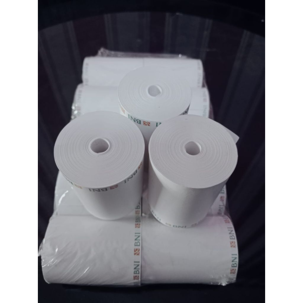 

Kertas print struk Thermal logo BNI ukuran 57x40mm isi 10 roll coroles