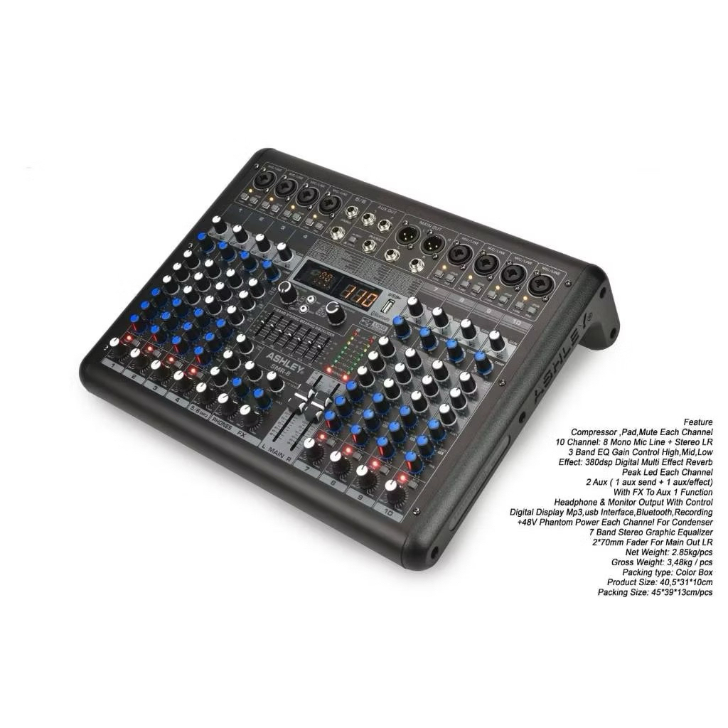 Mixer Ashley SMR8 chanel ORIGINAL mixer ashley 8chanel