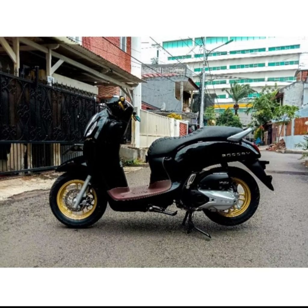 Cover Kulit Jok Motor Honda Scoopy Modif Retro Caferacer