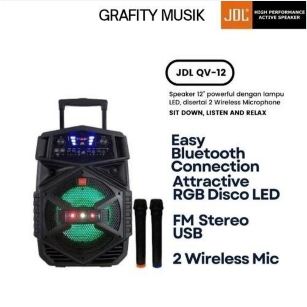 Speaker Portable Bluetooth speaker JDL QV-12 12 Inch Karaoke Original