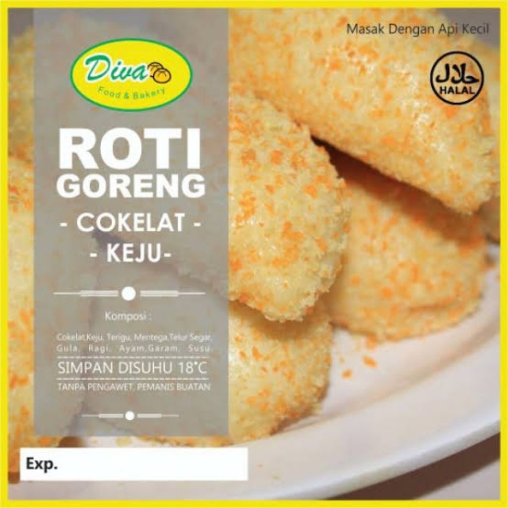 

Roti Goreng DIVA Coklat Keju Isi 10 Pcs