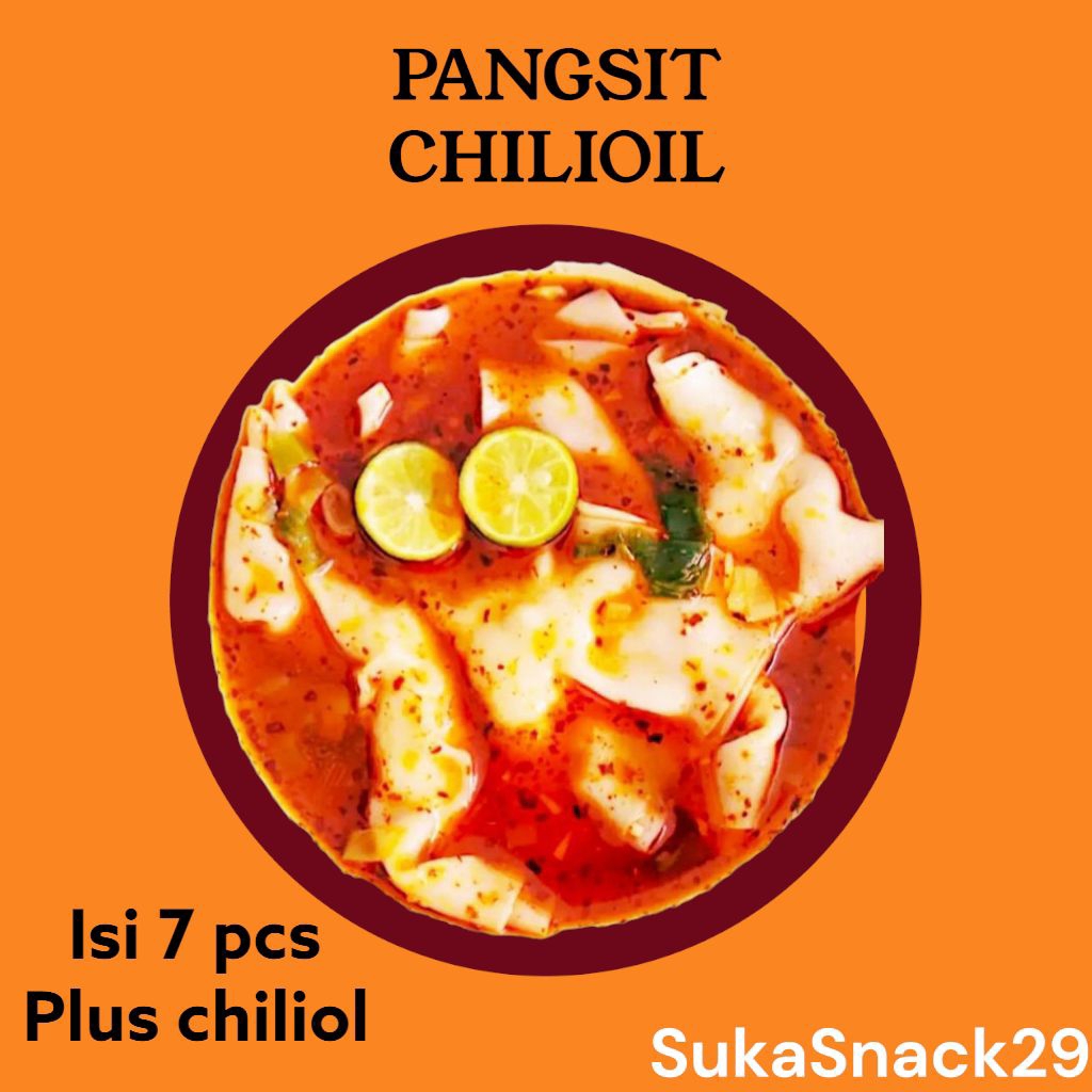 

Jajanan murah makanan viral Pangsit isi ayam kuah/goreng isi 7pcs dengan chilioil