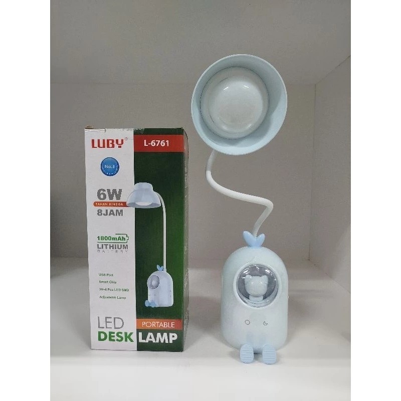 Luby Lampu Meja Belajar/ Lampu tidur portable Luby 6761