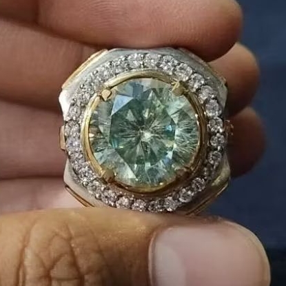 Batu Permata Moissanite Jumbo berkilau lengkap sertifikat