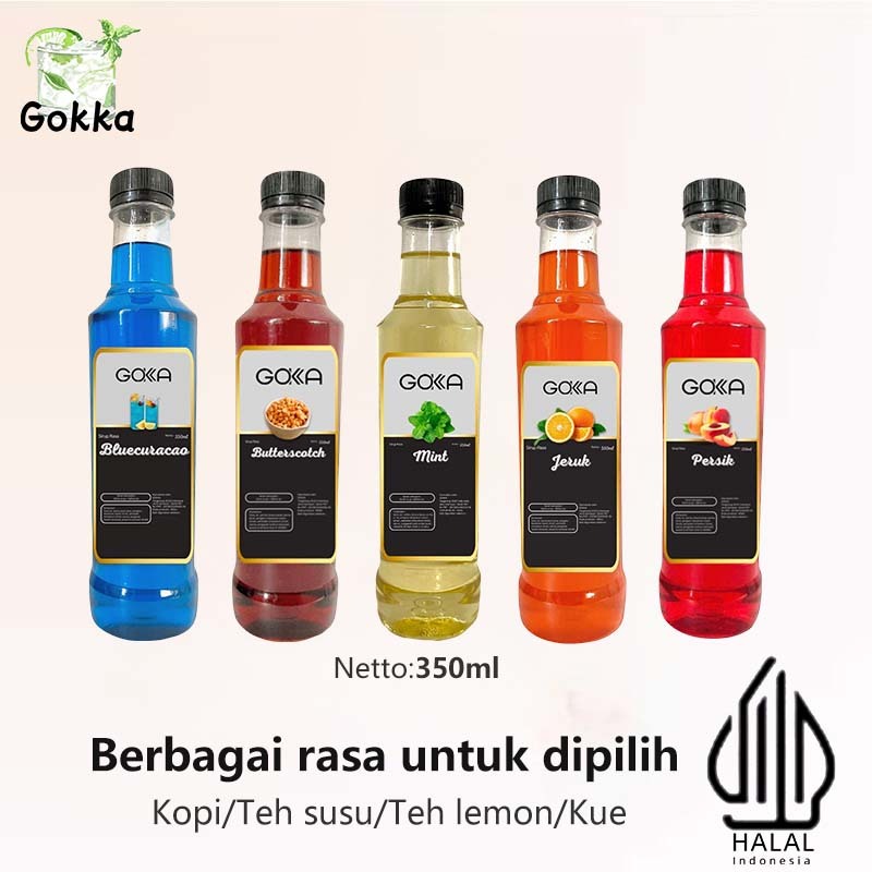 

Sirup GOKKA 350ml, Sirup Minuman Rasa Buah Segar Aneka Rasa, Halal