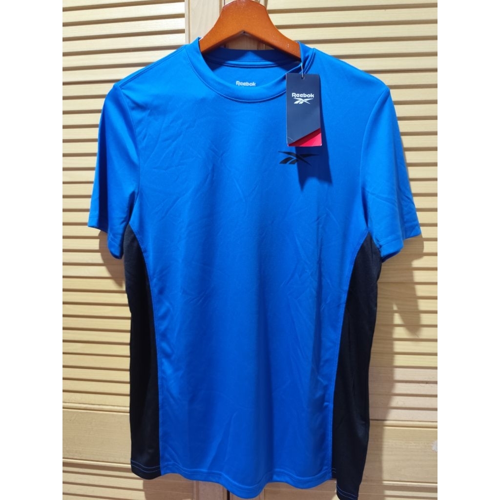 REEBOK Kaos Dryfit Pria Biru Hitam 100% ORIGINAL