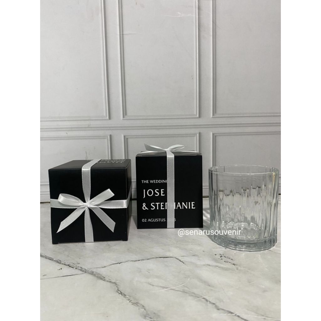 Souvenir Gelas Picca Custom kemasan box custom (laminasi doff)
