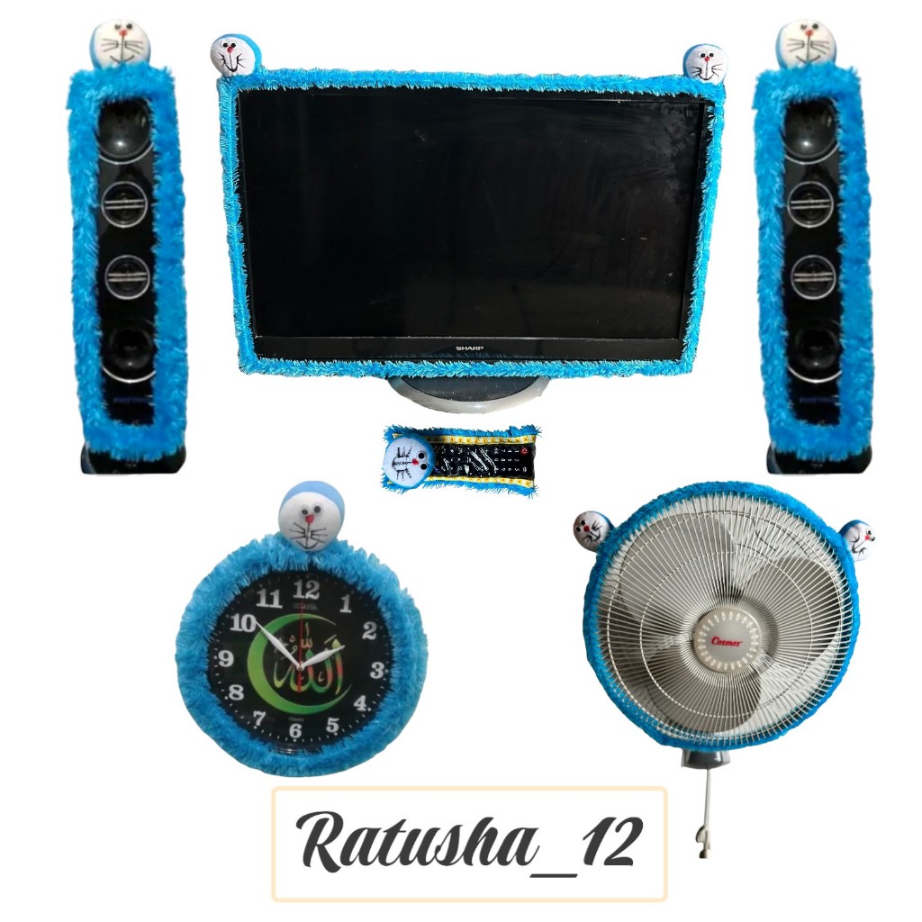 Paket Hemat 5in1 Sarung, Cover, Bando Tv 42, 52Inch Kipas  Speaker Remot