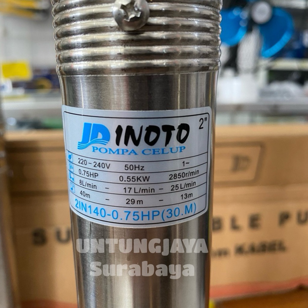 POMPA SUBMERSIBLE PUMP INOTO 2IN 140 KABEL 30 METER 3/4 HP / POMPA CELUP INOTO 2IN140 K30 3/4HP / PO