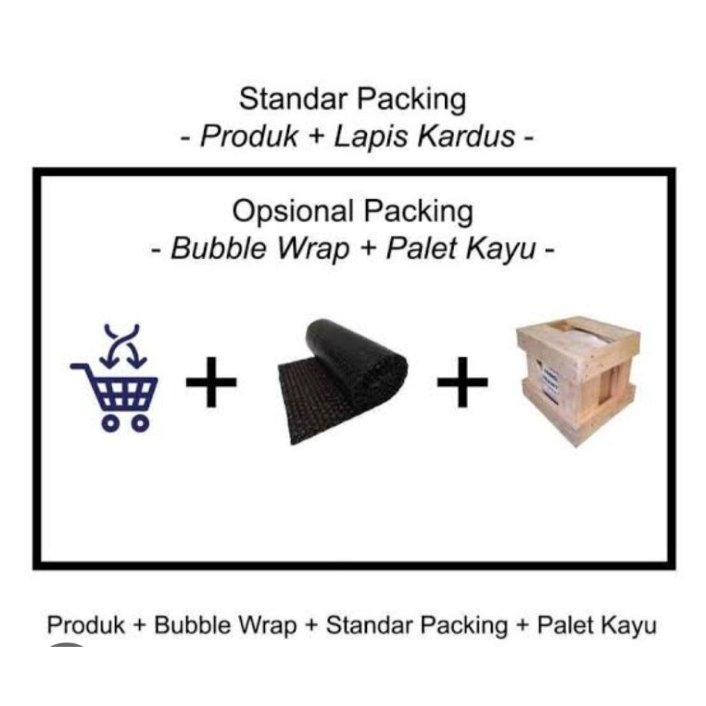 

extra packing bubble + palet kayu (optional)