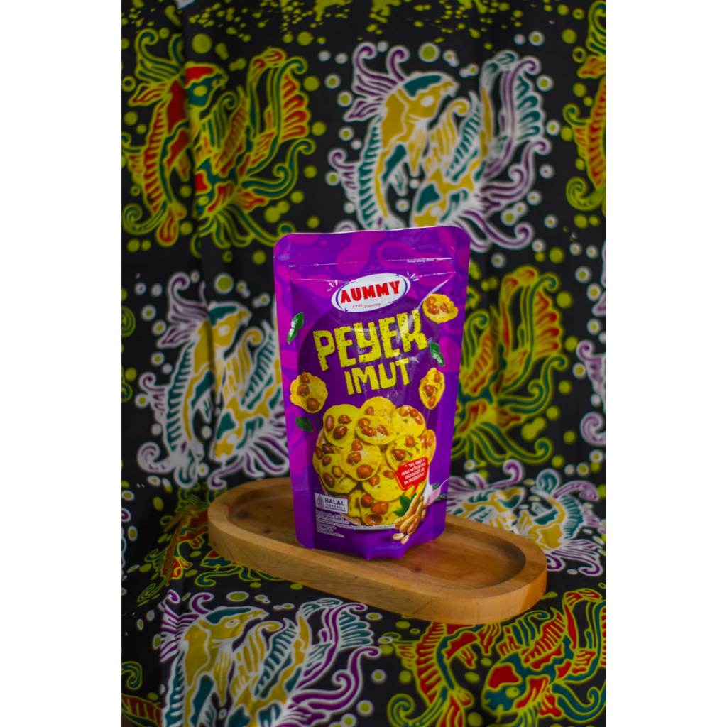 

Peyek Imut AUMMY Kemasan Stand Up Pouch Zipper 150 Gram