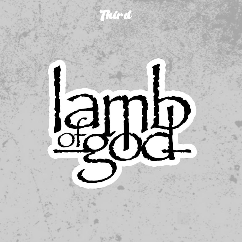 

sticker lam of god cutting vinil anti air / sticker band / sticker metal