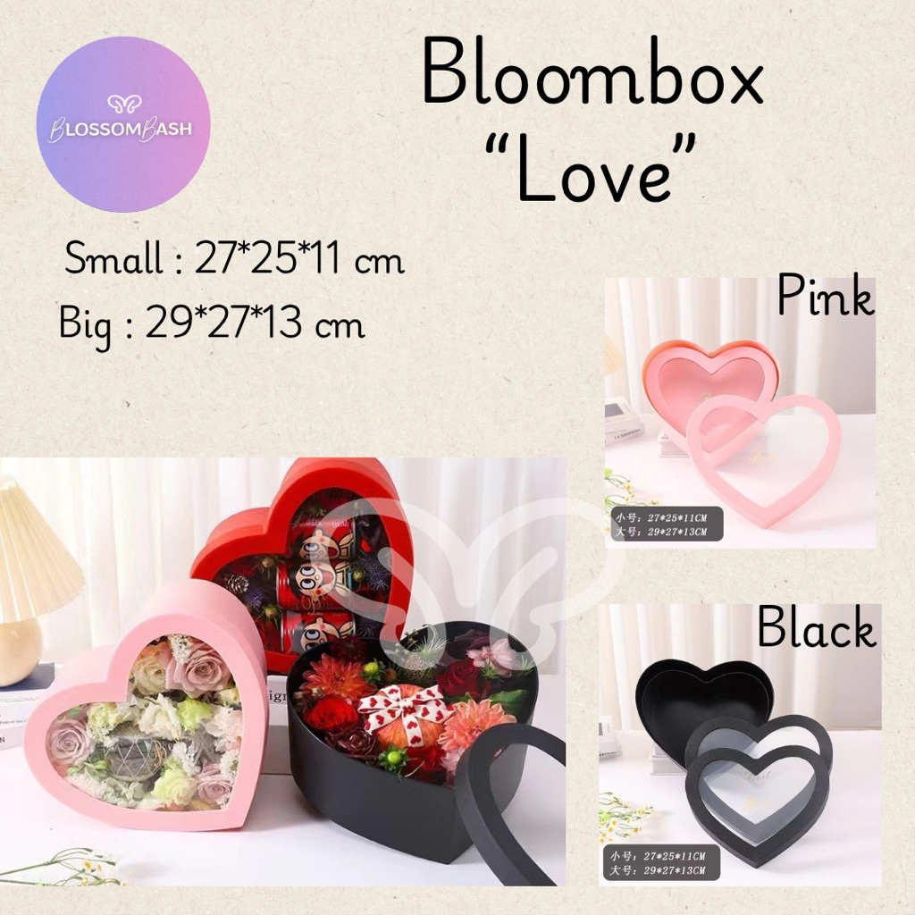 

WAJIB C/O XTRA BUBLE WRAP / Bloombox Love / Gift Box Love / Box Bentuk Hati